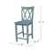 Whitewood Industries Solid Wood Double X-Back Counter Height Dining Stool - 24" Seat Height S86-202 - alternate 4